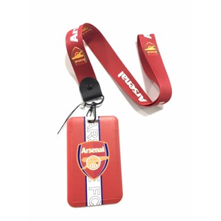 สายคล้องคอ สายคล้องบัตร ซองใส่บัตร ที่ใส่บัตร พร้อมสายคล้องคอ ลาย ARSENAL สำหรับบัตร ขนาด 5.5 x 8.5 CM BY 8118 SHOP