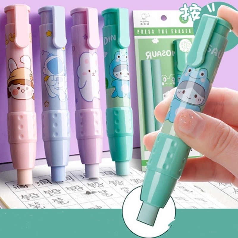 MECHANICAL PENCIL ERASER CUTE KOREAN STYLE ERASER PENCIL CUTE PEN SHAPE ERASER
