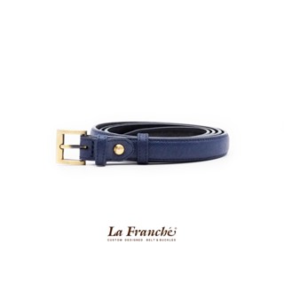 La Franche - Lady set เข็มขัดหนังวัวแท้ พร้อมหัวเข็มขัดทองชุบ #7L0002