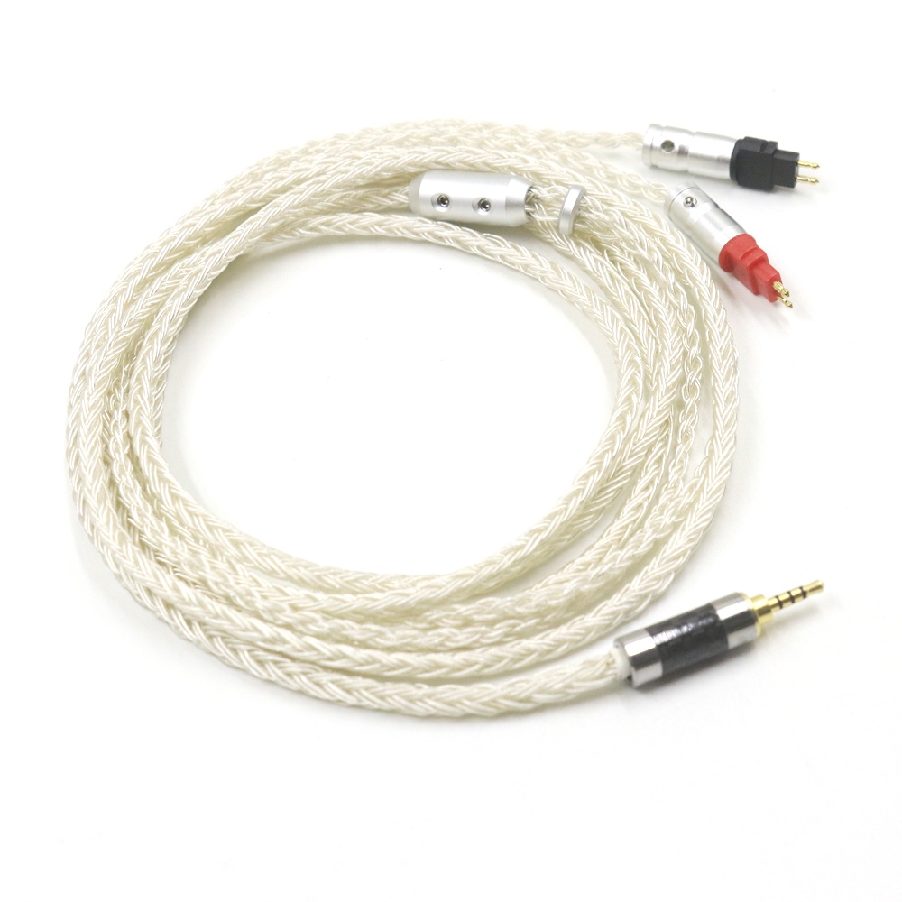 16 Cores Balanced Silver Plate สายหูฟังสําหรับ Sennheiser HD580 HD600 HD650 HDxxx HD660S HD58x HD6xx