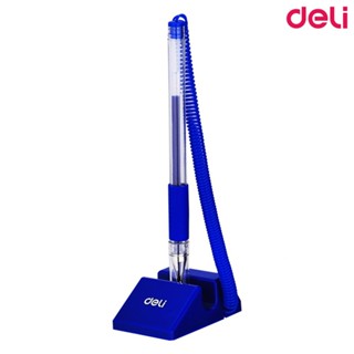 ปากกาเจลแบบตั้งโต๊ะพร้อมแท่น หมึกน้ำเงิน Deli Desk Pen Stand รุ่น 6791  (0.5 mm) อุปกรณ์เครื่องเขียน [S24]