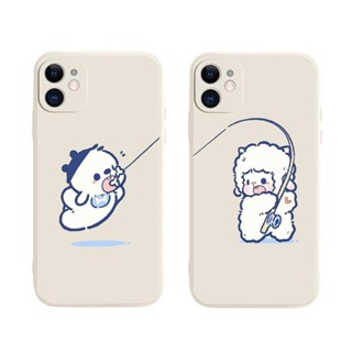 Cute puppy lamb คู่รัก เคสไอโฟน iPhone 11 8 Plus case X Xr Xs Max Se 2020 cover เคส iPhone 13 12 pro max 7 Plus 14 pro m