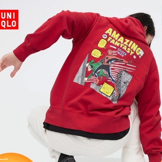 Uniqlo เสื้อกันหนาว แขนยาว สําหรับผู้ชาย ผู้หญิง (UT) MARVEL (กีฬาสันทนาการ)451846 Uniqlo