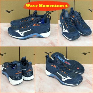 Mizuno Wave Momentum 2 สุดยอดรองเท้าอินดอร์ หรูหรา สีสวย พื้นหนา นุ่มใส่สบายเท้า เบา น่าใช้ V1GA211212