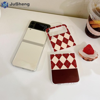 Jusheng เคสโทรศัพท์มือถือ แบบฝาพับ ประดับเพชร พร้อมขาตั้ง สําหรับ Samsung Z Flip4 Z Flip3 Z Flip2 Z