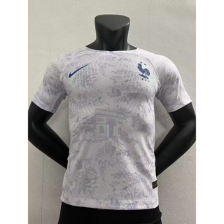 เสื้อกีฬาแขนสั้น ลายทีมชาติฟุตบอล France away jersey 22 23 Player version World Cup ชุดเยือน ไซซ์ S-2XL