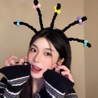 INS Korean Girl Witch Hair Band Lovely Bowknot Twister Funny Halloween Birthday Party Headwear Mens and Womens Headwear