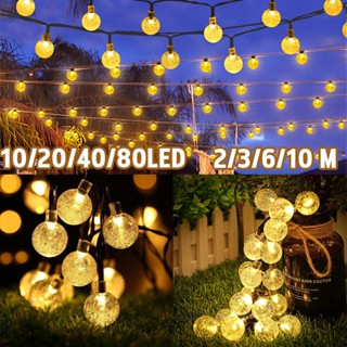 COD 10/20/40/80LED ไฟแต่งสวน ไฟคริสต์มาส ไฟปิงปอง ตะเกียงเทศกาล สีวอร์มไวท์ ไฟตกแต่งห้อง ไฟกระพริบ