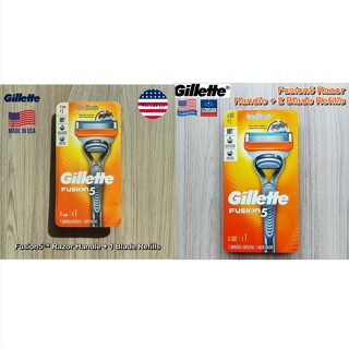 Gillette® Fusion5™ Razor Handle + 1 Or 2 Blade Refills ชุดมีดโกน ยิลเลตต์ ฟิวชั่นไฟ้ว์