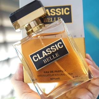 ราคาต่อขวด น้ำหอมผู้หญิง CLASSIC BELLE ขนาด 100 มล. กลิ่นหอมสดชื่นของพืชตระกูลส้ม และความหอมของเปลือกไม้ สร้างเสน่ห์เ...