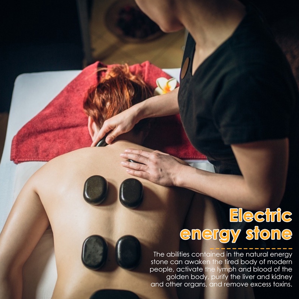 【จัดส่ง2วัน】ชุดนวดหินร้อน, หินร้อนบะซอลต์ 28 ก้อนพร้อมชุดทำความร้อน, สำหรับมืออาชีพหรือโฮมสปา, ผ่อนคลาย, บำบัด - รูปที่ 3