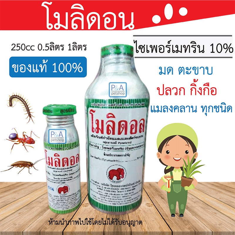 พร้อมส่ง!! โมลิดอน_ไซเพอร์เมทริน 10% / ผลิตภัณฑ์กำจัดแมลง  / ขนาด100-250cc [ของแท้100%]