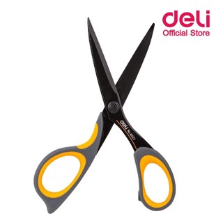 DELI Ergo scissors (6027) กรรไกร กรรไกรเคลือบเทฟล่อน กรรไกรอเนอกประสงค์ (ขนาด 6 4/5 นิ้ว)