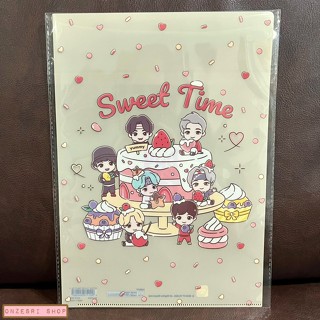 แฟ้ม A4 1 ช่อง BTS TinyTan ของแท้จากญี่ปุ่น ลาย Sweet Time สีเหลือง