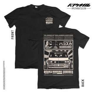 เสื้อยืดผ้าฝ้ายพิมพ์ลายแฟชั่น [GRAPHIC Tee] HAKOSUKA NISSAN SKYLINE T2000 ออกแบบเอง (XS ถึง 5XL)