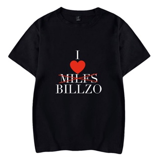 เสื้อผ้าผชเสื้อยืด พิมพ์ลายตัวอักษร Billzo แบบใหม่S-5XL