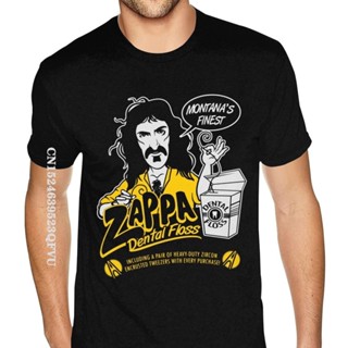 เสื้อยืดเท่ แฟรงค์ Zappa เสื้อโอเวอร์ไซส์สําหรับผู้ชายสีดํากราฟิกเสื้อยืดพิมพ์เสื้อยืดผ้าฝ้ายผู้ชายเสื้อยืดพิมพ์ย้อนยุค