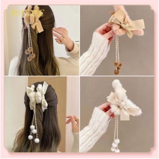 [Fast delivery]Bow hair clip, velvet tassel pendant hair accessories, fashion accessories