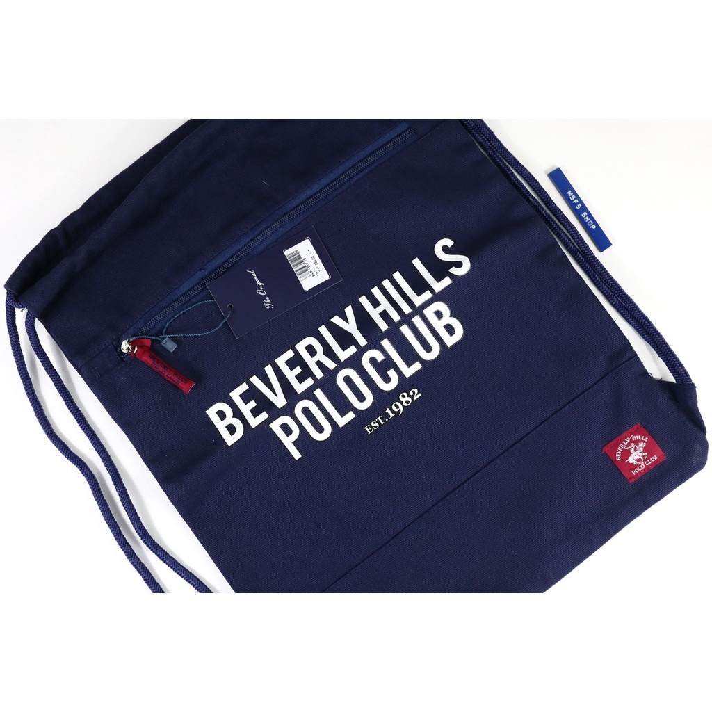 กระเป๋าเป้หูรูด Beverly Hills Polo Club สีน้ำเงินเข้ม - มือสอง