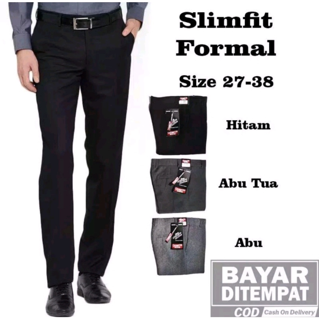 Pay ON THE PLACE FOR SLIMFIT MEN& 39;S FORMAL NGANTOR TROUSERS