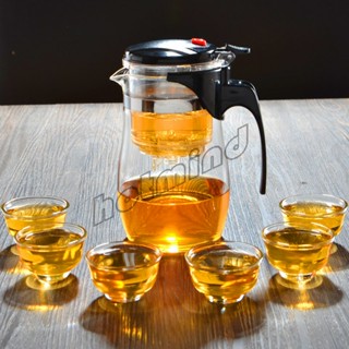 HotMind กาน้ำชงชา มีที่กรอง  750ml Glass teapot