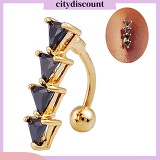 &lt;citydiscount&gt; Reverse จิวสะดือสีทอง