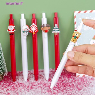 [InterfunT] Merry Christmas Gel Pens Santa Claus Snowman Creative Cartoon Christmas Stationery School Office Supplies Christmas Gift Students Sig Pen [NEW]