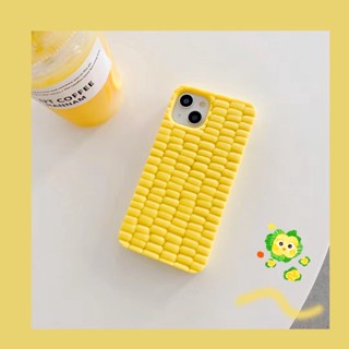 ✨ส่งเชือกเส้นเล็ก✨เคสไอโฟน 14 Pro Max 13 12 11 เคส for iPhone 14พลัส โมเดลข้าวโพด พกง่ายๆ การป้องกันการตก Case