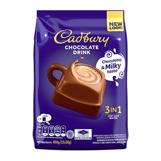 Cadbury hot chocolate 3 in 1 - เครื่องดื่มช็อกโกแลตร้อนชนิดผง 450g BBF.08/03/24