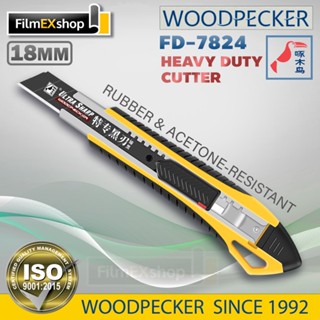 คัตเตอร์อเนกประสงค์ มีดคัตเตอร์ คัตเตอร์ 18mm WOODPECKER FD-7824