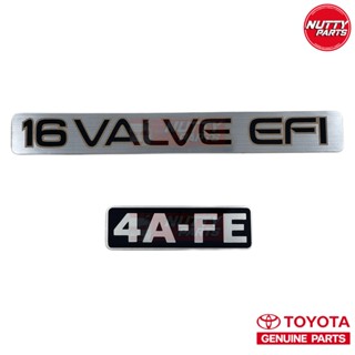 อะไหล่แท้ TOYOTA สติ๊กเกอร์เพลท ฝาวาวล์ว 16 VAVLE EFI / 4A-FE สติ๊กเกอร์ติดฝาวาล์ว เพลทติดฝาวาล์ว