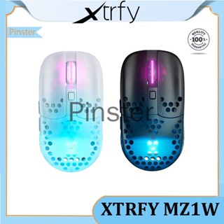 Xtrfy MZ1W เมาส์เกมมิ่งไร้สาย น้ําหนักเบา 61 กรัม ปรับได้ แบบเปลี่ยน 3370 19000 DPI ไฟ RGB