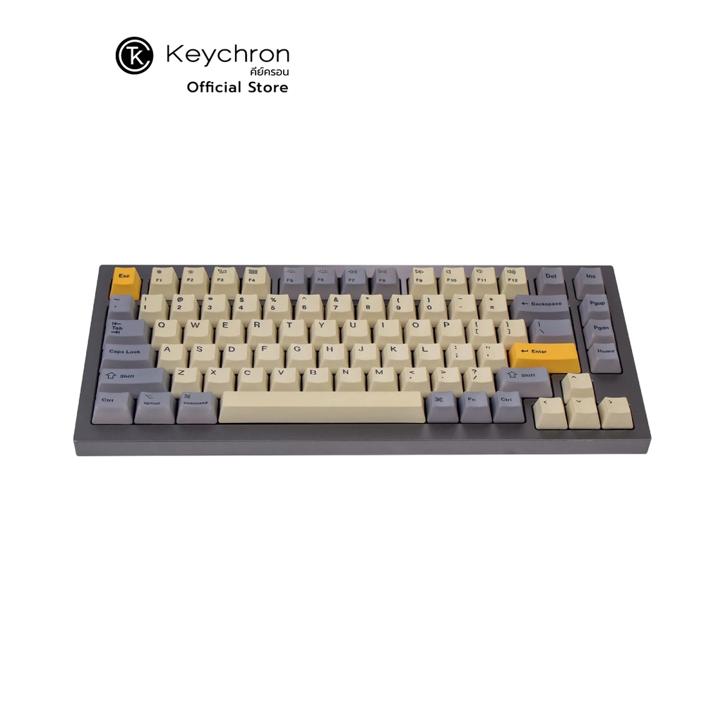 [JM45] Keychron Keycap Set PBT OEM Profile Dye-Sub  - Wheat Grey ENG  ปุ่มคีย์แคปอังกฤษ สำหรับคีย์บอ