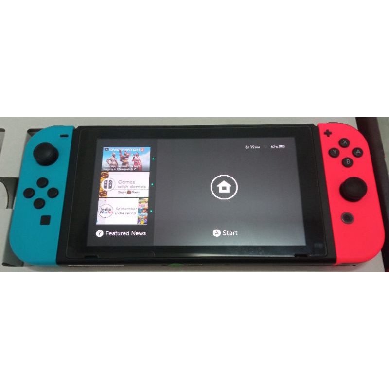 มือสอง Nintendo switch Version 2 กล่องแดง สภาพดี ใช้งานได้ปกติ อุปกรณ์ ...