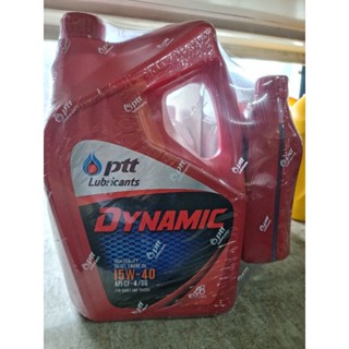 น้ำมันเครื่อง ยี่ห้อ ปตท PTT Dynamic 15W-40 ดีเซล 6+1 ลิตร ของแท้!