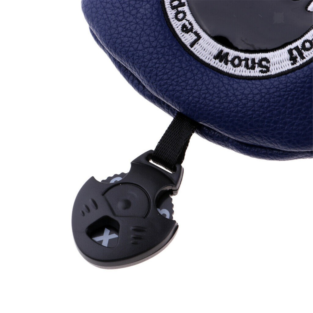 New Dark Blue Snow Leopard Design Golf Wood Club Cover Driver Fairway Hybrid Headcover for Taylormade Callaway Ping #5