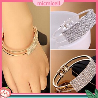 (micmicell) new กำไลข้อมือกำไลข้อมือคริสตัลหรูหราสำหรับผู้หญิง