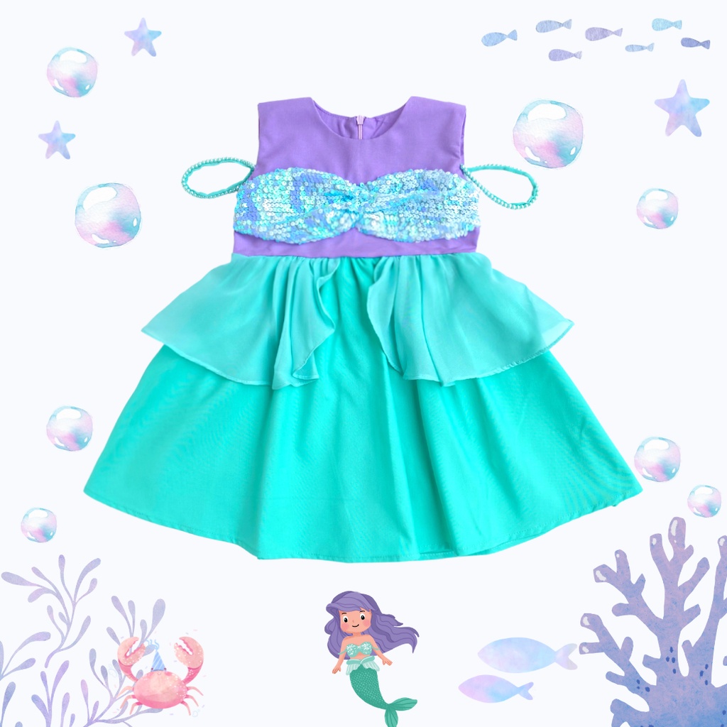 NEW ARIEL MERMAID DRESS / MERMAID DRESS / DISNEY DRESS INSPIRED / MERMAID CHILDRENS
