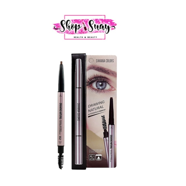 DP017 ดินสอเขียนคิ้วออโต้ ซิวานน่า Sivanna Colors Automatic Eyebrow Long Lasting Double Eyebrow Penc