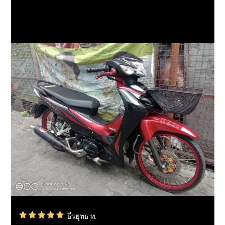 [โค้ดAKER381ลดซ้ำ15%]เบาะ เวฟ 110 i new ตัว 2012 - 2018 ตัวเก่า น๊อตคู่ ทรงบาง ทรงเชง สีดำ - รูปที่ 4