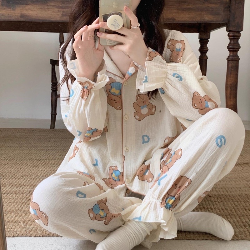 (พร้อมส่ง) ???????????????????? ???????????????????????? ชุดนอนสไตล์ ...