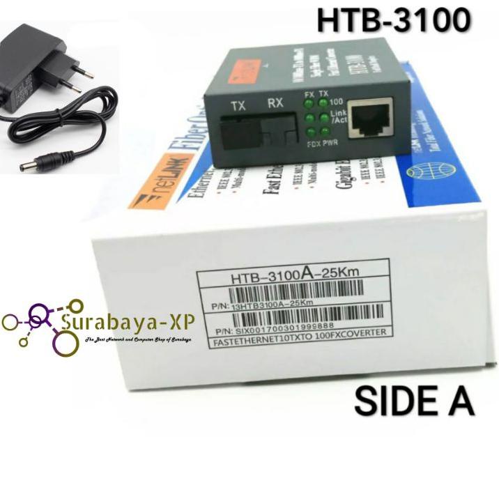 ราคาตัวแปลงด้านข้าง A FO Fiber Optic HTB-3100 Converter Optic to lan