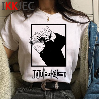 เสื้อยืดเท่ jujutsu ไคเซ็นฤดูร้อนด้านบนชายคาวาอี้ฮาราจูกุคาวาอี้เสื้อยืดสีขาวฮาราจูกุกราฟิกเสื้อยืดเสื้อยืด