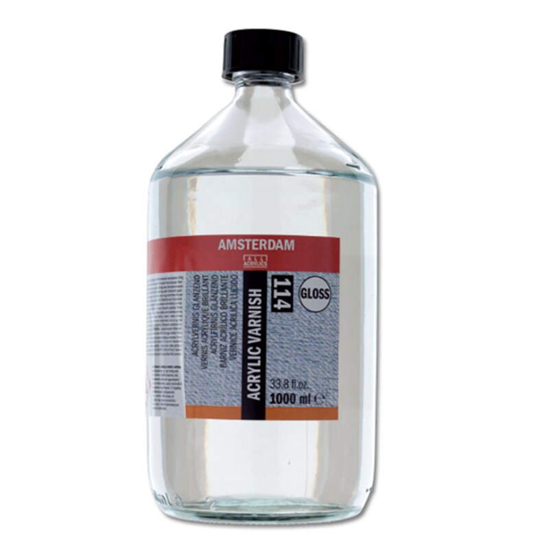 Amsterdam Acrylic Varnish Gloss / Matt 1000 ml. I สารเคลือบภาพสีอะคริลิคแบบเงาหรือด้าน