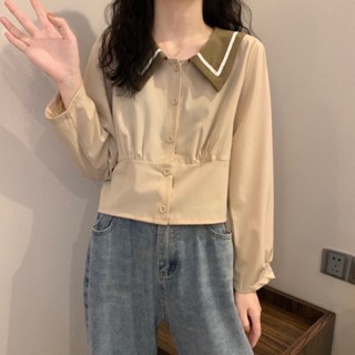 เสื้อคอปก แขนยาว กระดุมหน้า