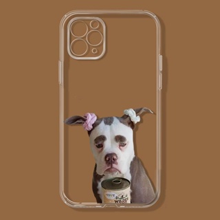 Cute Dog เคสไอโฟน iPhone 7plus Xr Xs X max 12 14 pro โปร่ง เคส 13 11 pro max iPhone 8plus phone case 8พลัส cover นิ่ม