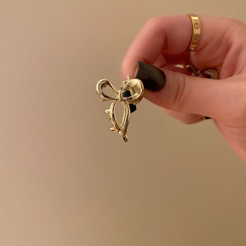 กิ๊บติดผม โลหะ รูปโบว์น่ารัก ขนาดเล็ก แบบเรียบง่าย แฟชั่นสไตล์ญี่ปุ่น และเกาหลี - รูปที่ 4