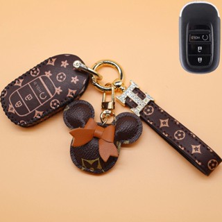 For Honda HRV / CRV / Jazz / BRV 2014-2021 Keyless Remote leather Full Protection Cover Casing