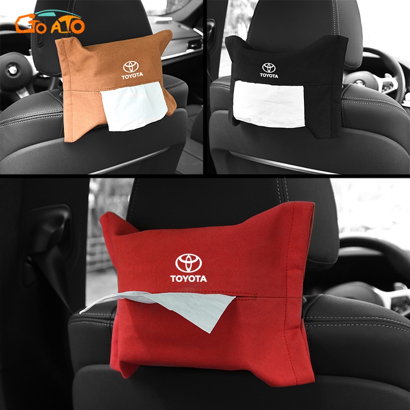 GTIOATO ที่ใส่ทิชชู่ในรถ แขวนหลังเบาะ ใส่กระดาษทิชชู่รถยนต์ สําหรับ Toyota Corolla Wigo Wish Sienta Yaris Altis Fortuner CHR
