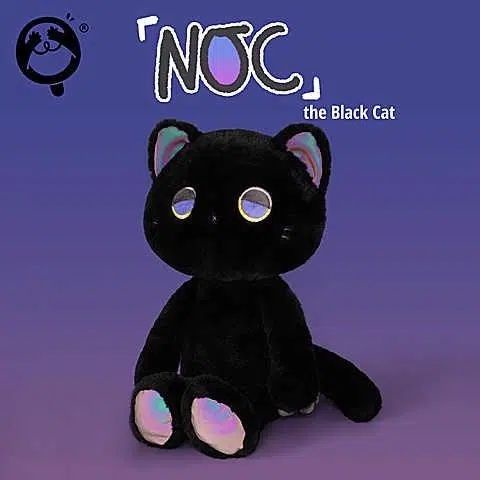 ตุ๊กตาน่ารักแมวสีดําเล็กๆน้อยๆของเล่นตุ๊กตามูลค่าสูงสะท้อนแสงที่มีสีสันของขวัญตุ๊กตานอนตุ๊กตาการ์ตูนสาวหัวใจ